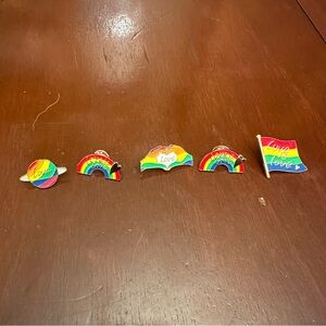Rainbow Pride Enamel Pin Brooch Lot Love Is Love Gay LGBTQ Colorful Decorative